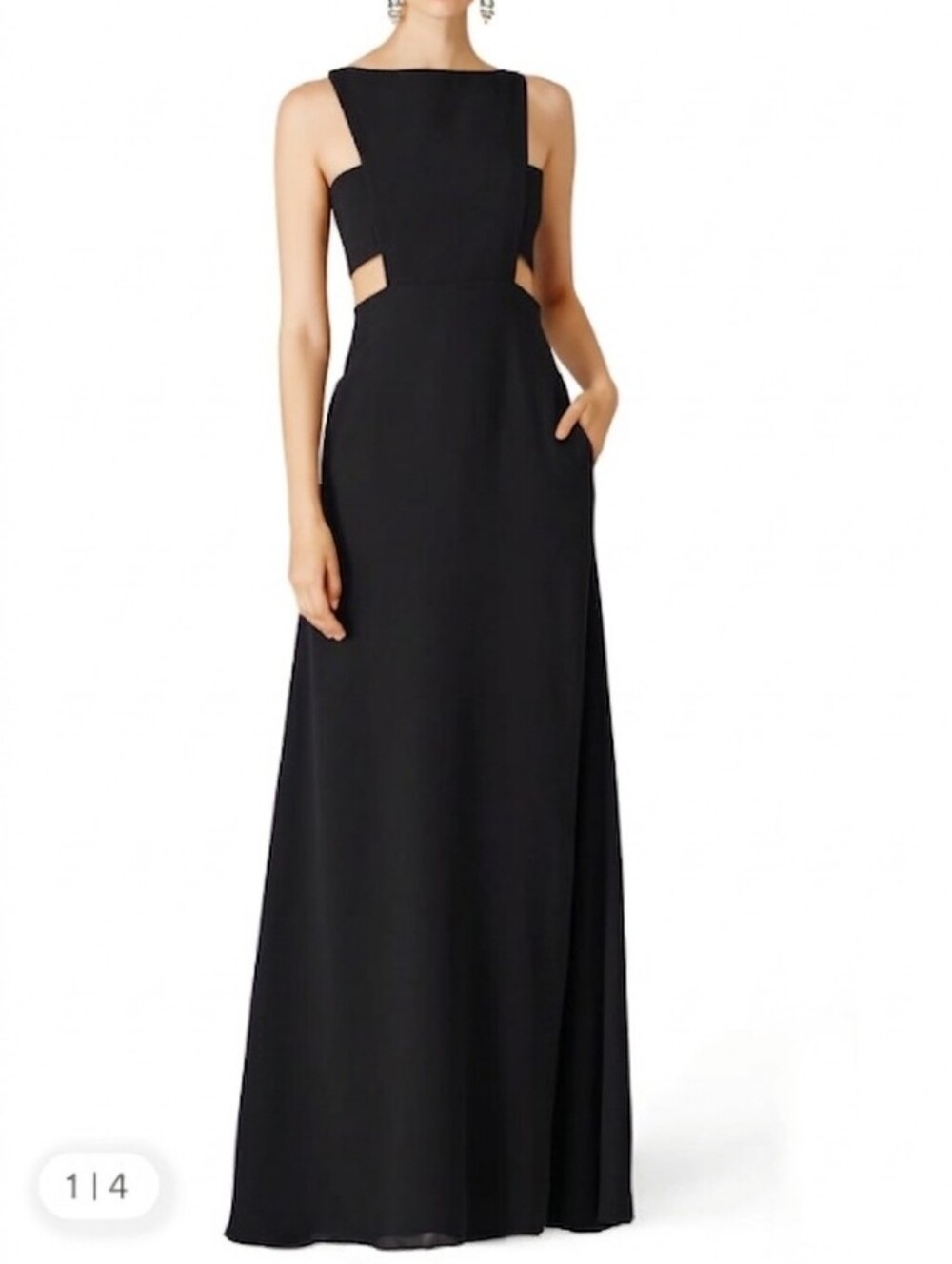JILL JILL STUART ELDERBERRY GOWN BLACK 6